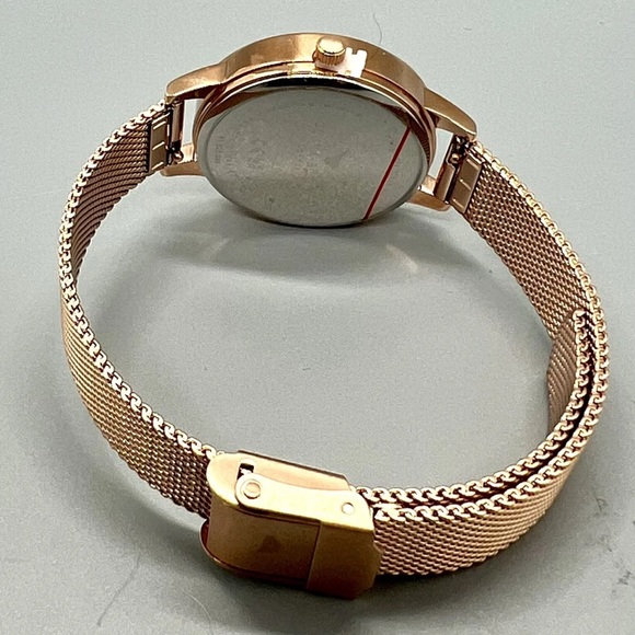 OLIVIA BURTON Ladies' Enchanted Garden Rose Mesh Bracelet Watch OB16EG157 - Picture 5 of 9